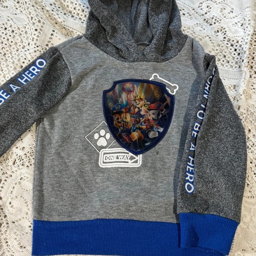 Paw Patrol The Movie Kids Hoodie &‎ Pants Set Size 3T Gray Blue